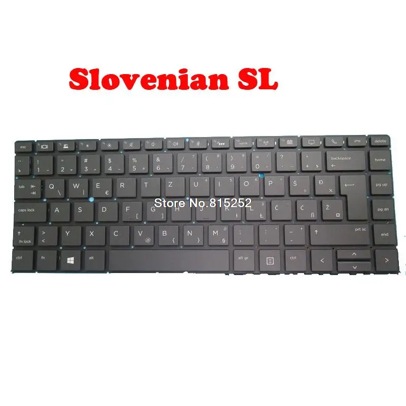 Клавиатура за лаптоп HP EliteBook 1040 G4 Черна С подсветка Белгия BE/RO Румънски/Немски GR / Тайланд TI / Словенски SL4