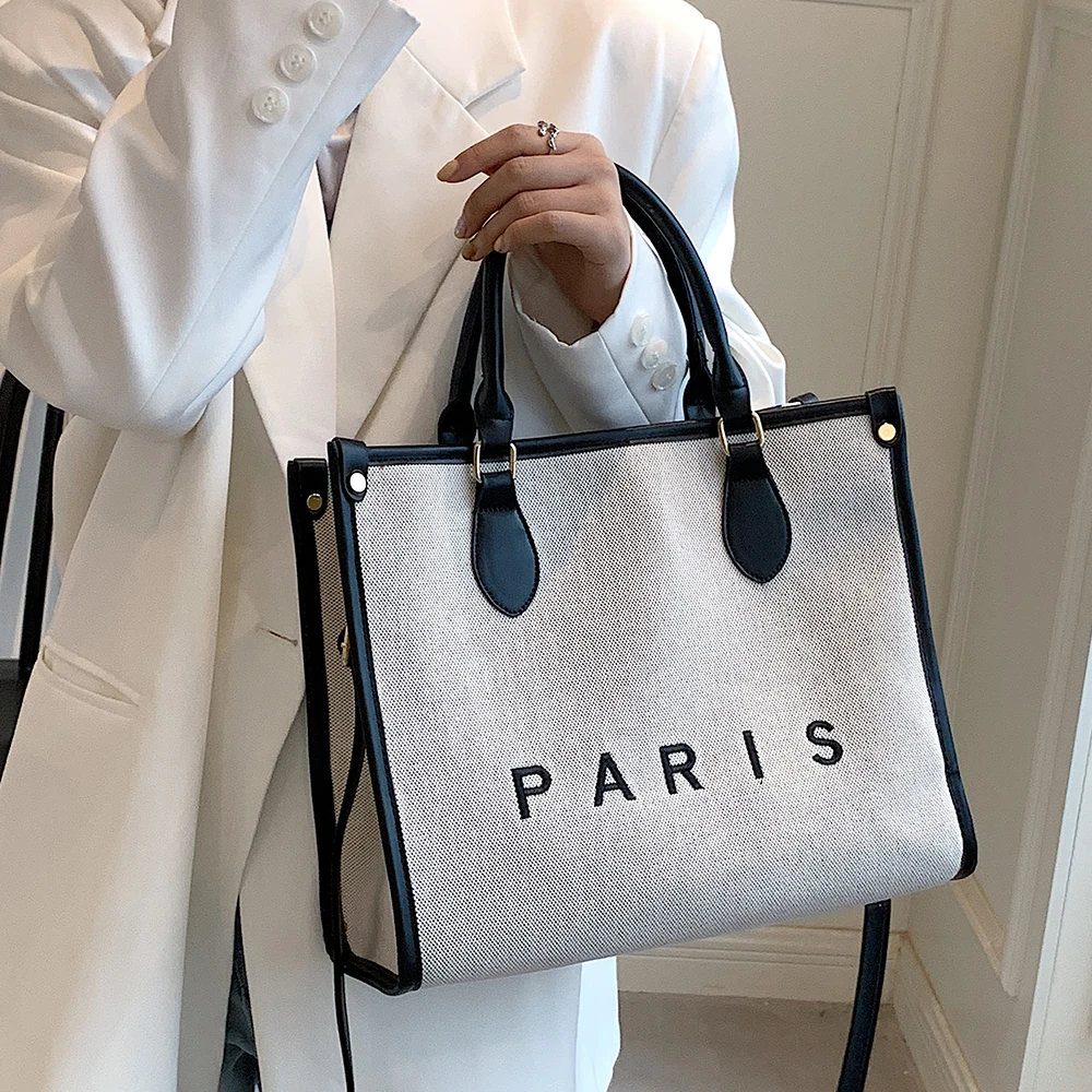 Дамски холщовые чанти-тоут, модни дамски чанти-незабавни посланици на рамото, дизайнерска дамска чанта през рамо с голям капацитет, чанта за пазаруване0