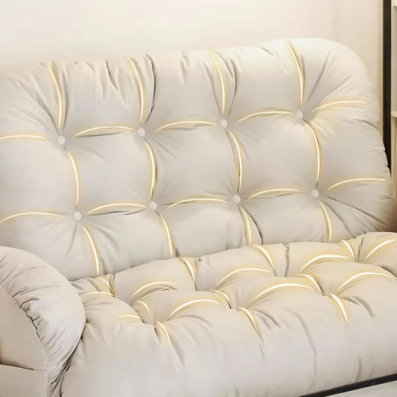 Дизайнерски елегантна мека мебел за дневна Модерни бели дивани Апартамент, офис Индивидуален луксозен диван Да Согджорно градинска мебел3