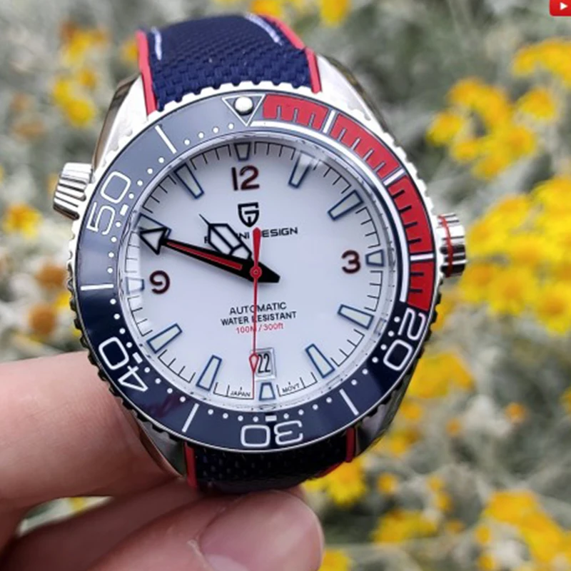 ДИЗАЙН на PAGANI Класически Луксозни мъжки механични часовници часовници от стъкло: сапфир Най-добрата марка от неръждаема стомана Водоустойчив автоматични часовници4