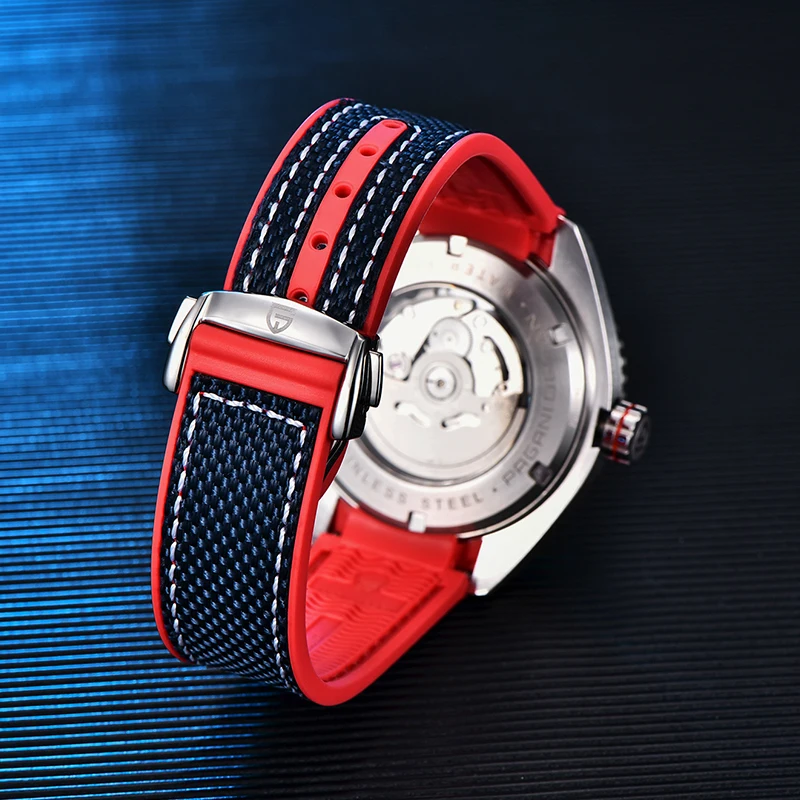 ДИЗАЙН на PAGANI Класически Луксозни мъжки механични часовници часовници от стъкло: сапфир Най-добрата марка от неръждаема стомана Водоустойчив автоматични часовници5