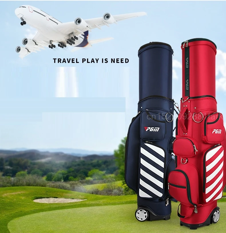 PGM прибиращ голф чанта с колело, патентована стика за голф игрища, твърди чанти, пътни самолетни чанти, опаковане с кодово заключване2