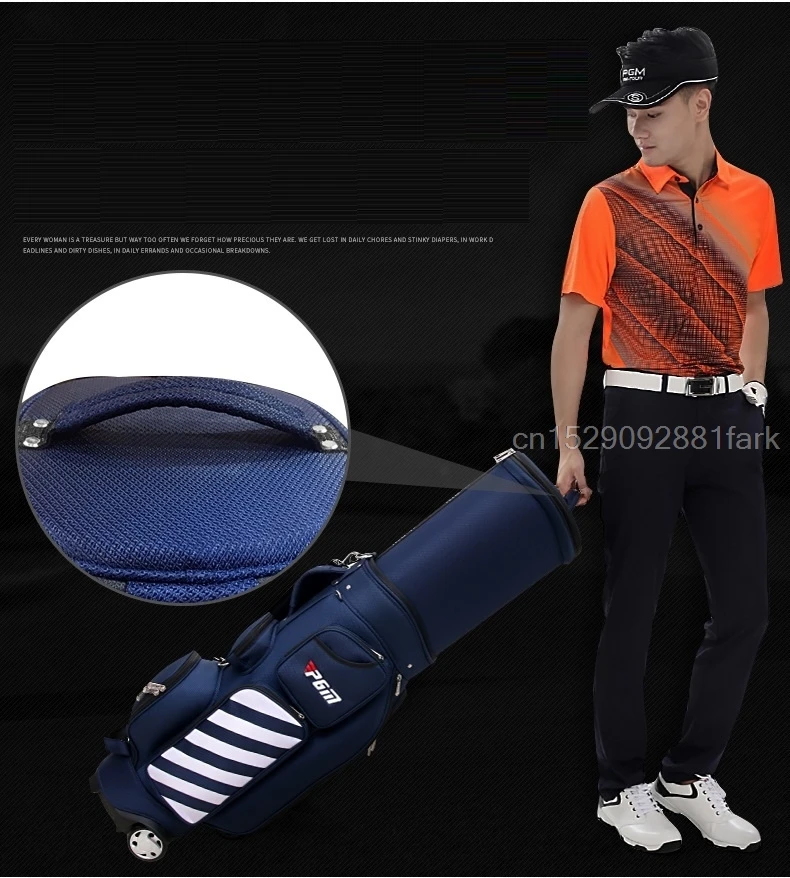 PGM прибиращ голф чанта с колело, патентована стика за голф игрища, твърди чанти, пътни самолетни чанти, опаковане с кодово заключване3
