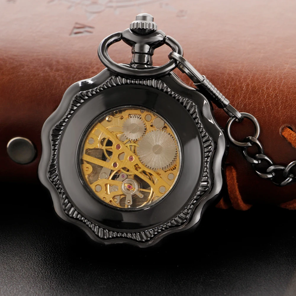 Нова необичайна фигура, модерен роман цифрови механични джобни часовници в стил steampunk, мъжко колие, окачване е с верига, подарък5