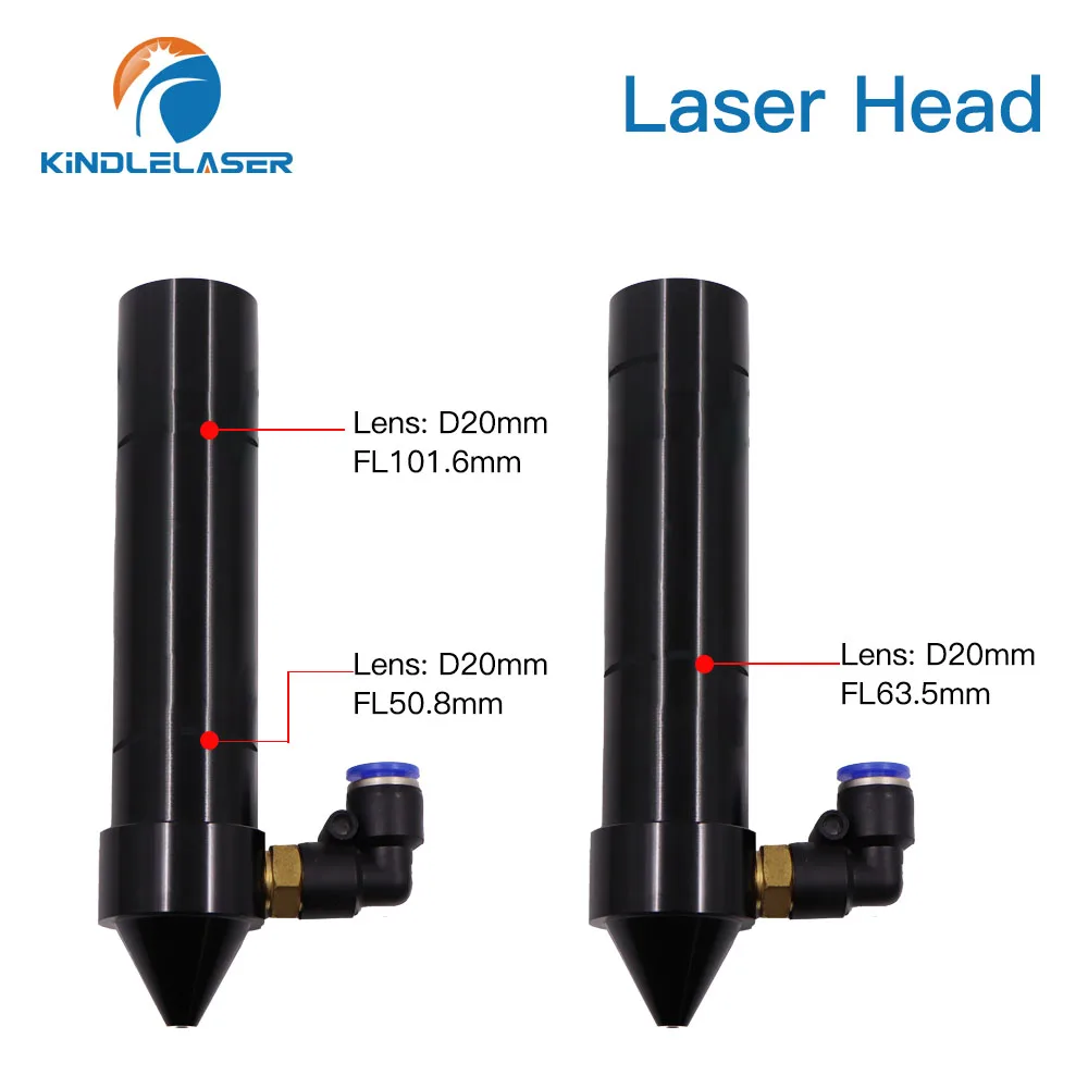 Лазерна глава KINDLELASER на CO2 с диаметър 18 мм 38,1 мм и 20 мм, 50 мм8 / 63.5/101.6 планина за машина за лазерно гравиране (черен)3