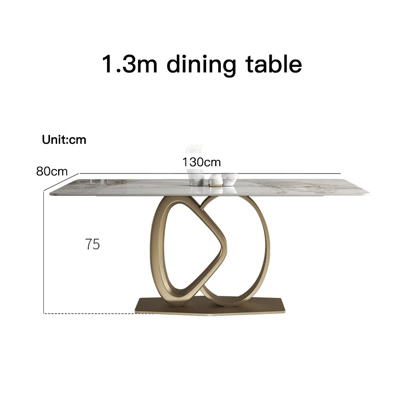 Италиански светъл луксозна маса от ярка от шисти, луксозен ресторант, плосък пода, творчески правоъгълна маса, мебели за дома Mesa5