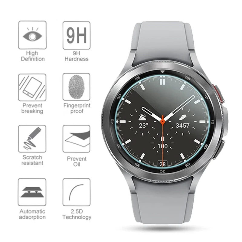 Защитно фолио от закалено стъкло за Samsung Galaxy Watch 6 4 5 Watch 40/44 мм За дисплея на Galaxy Watch6 Pro Watch4 Classic 42 мм и 46 мм1