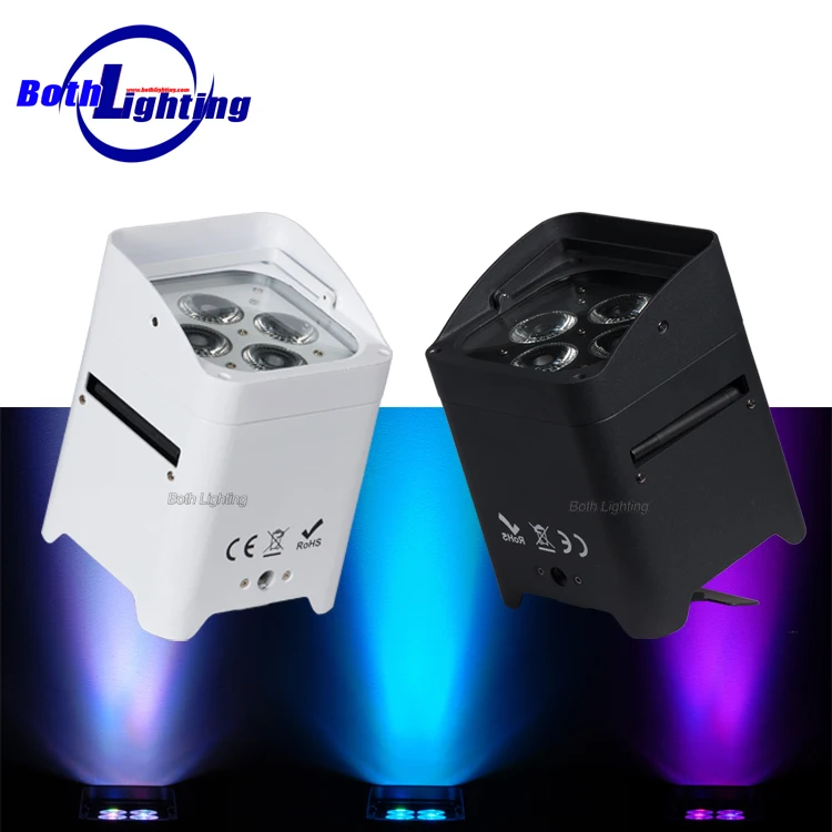 безжична лампа smart dj s4 4*18 W RGBWA + UV led par can сценичното осветление за сватбени събития1