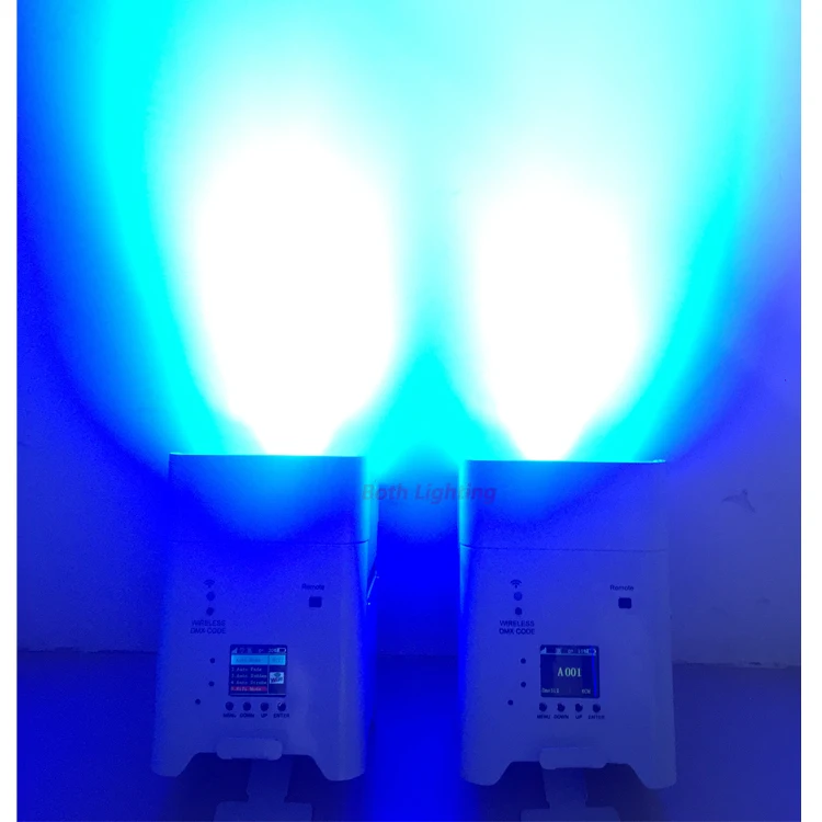 безжична лампа smart dj s4 4*18 W RGBWA + UV led par can сценичното осветление за сватбени събития5