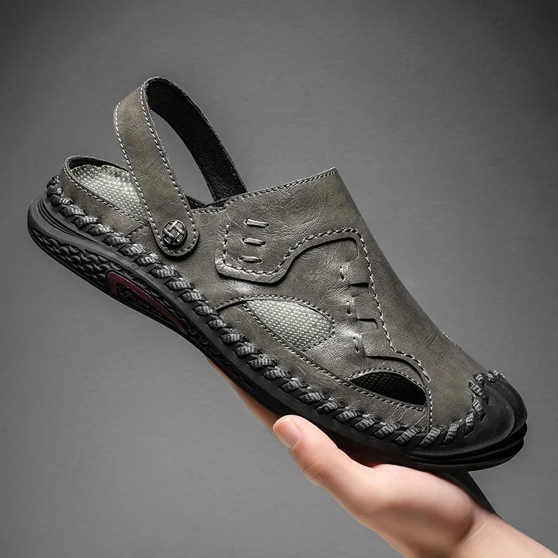 Сандали мъжки дрехи лято 2023 нов плюс размера на Baotou тенденция красива плажна обувки с дупки улица сандали и чехли5