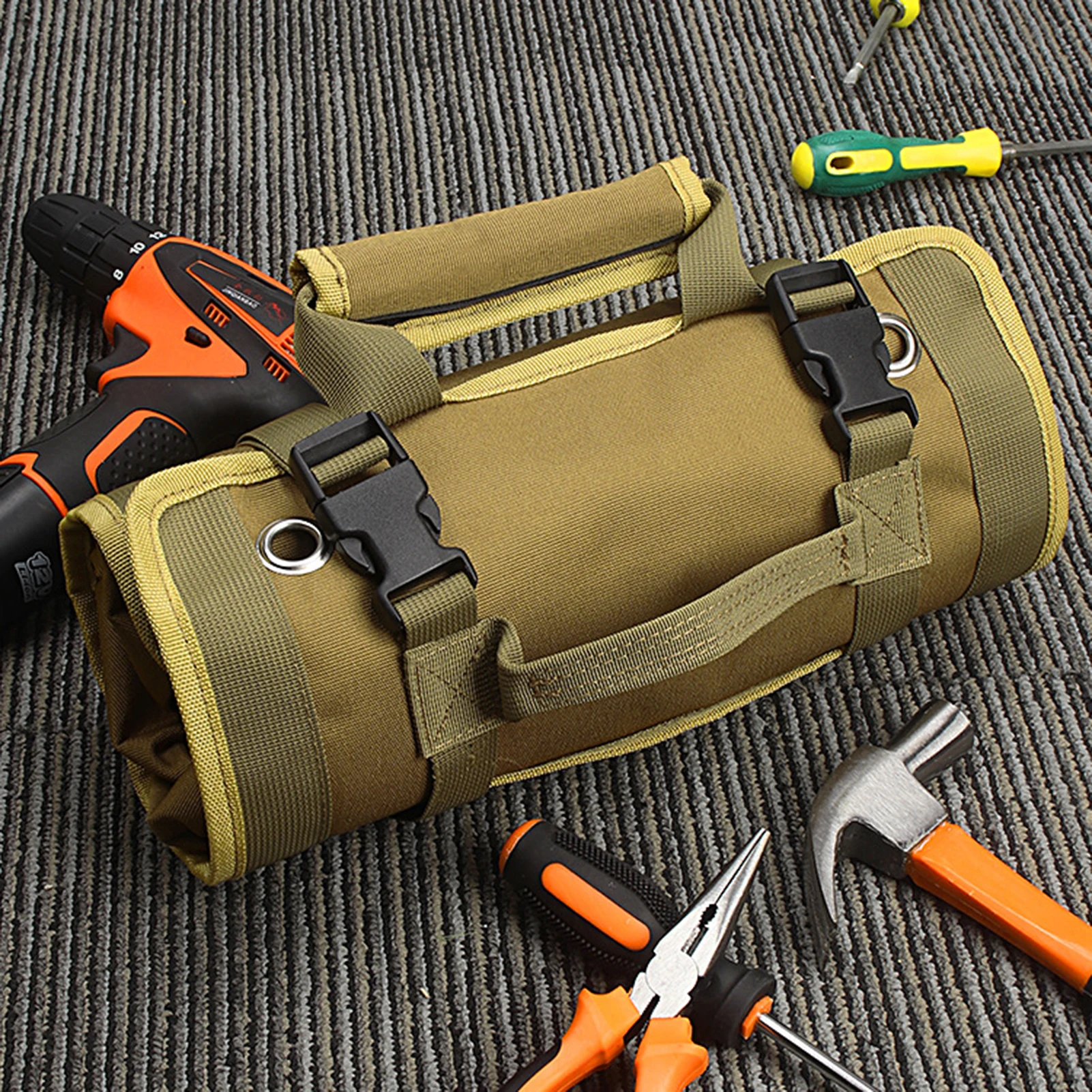 Многофункционални ролкови чанти за инструменти, чанти с оксфордскими практични дръжки, стамеска, набор от инструменти за електрозахранване, чанта за инструменти3