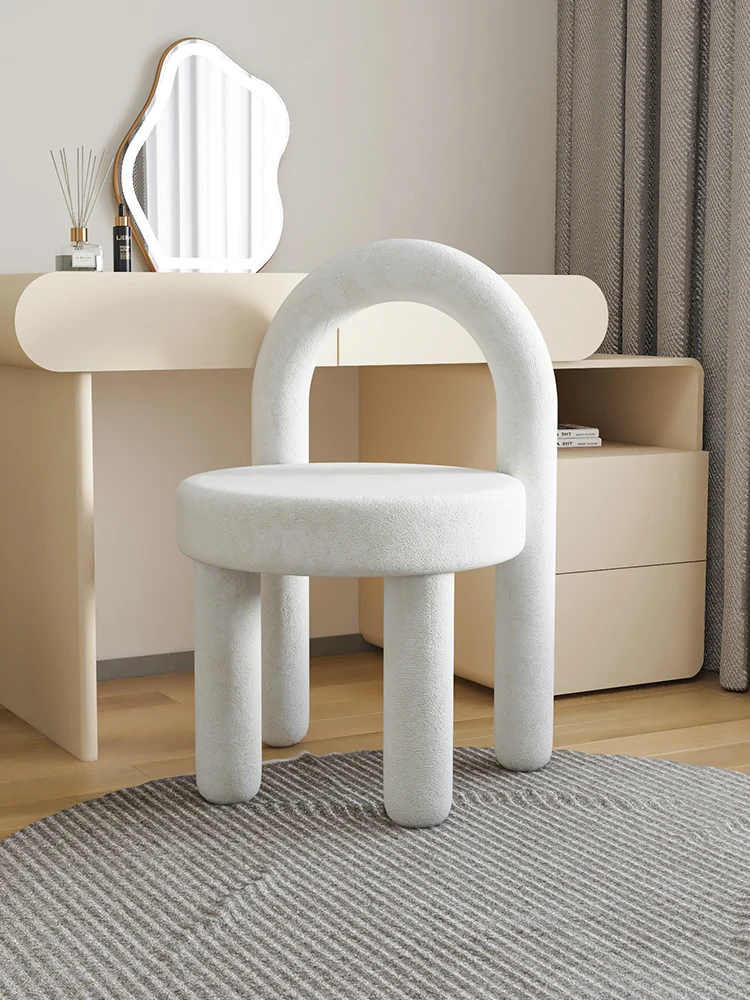 Прост стол за грим, тоалетка, стол за домашна спални, стол във формата на табло за салон за красота0
