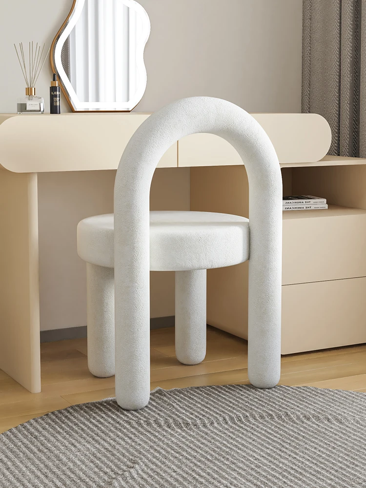 Прост стол за грим, тоалетка, стол за домашна спални, стол във формата на табло за салон за красота1