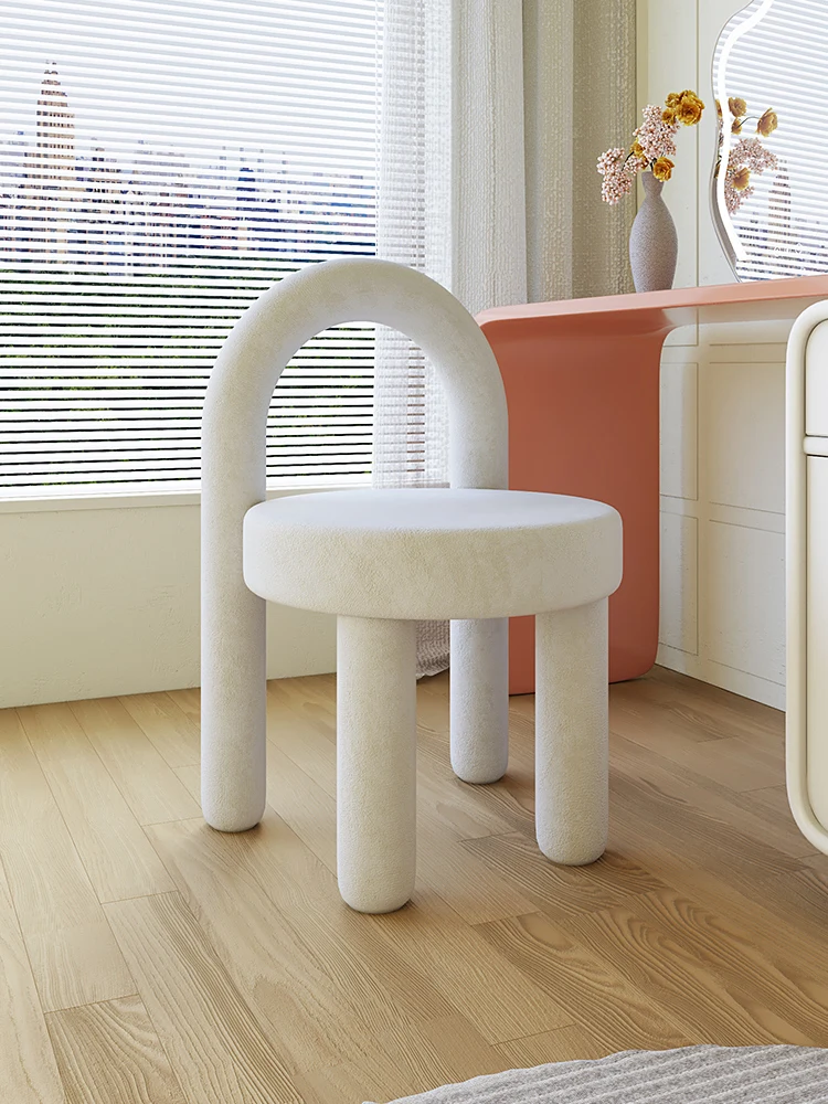 Прост стол за грим, тоалетка, стол за домашна спални, стол във формата на табло за салон за красота2