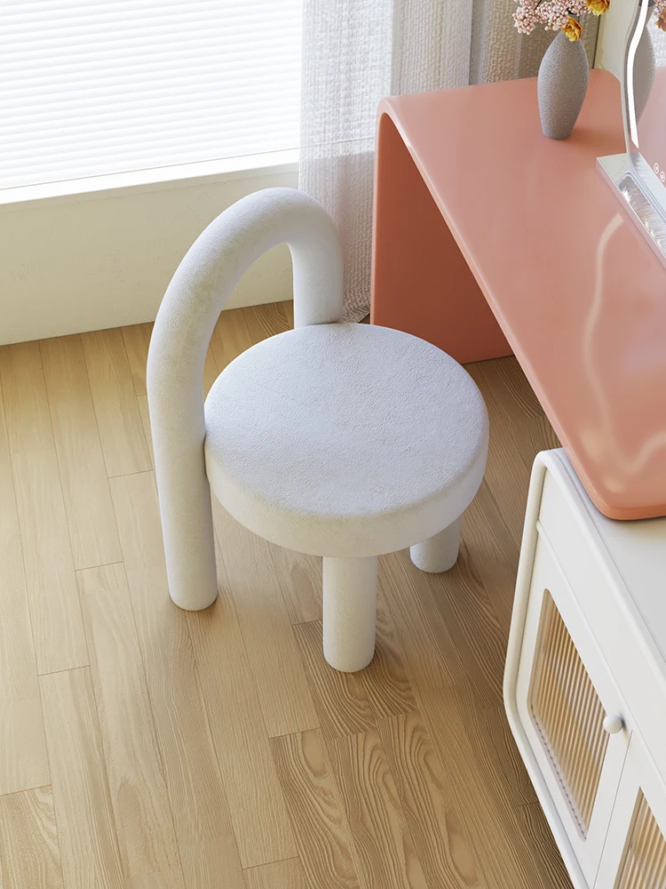 Прост стол за грим, тоалетка, стол за домашна спални, стол във формата на табло за салон за красота4