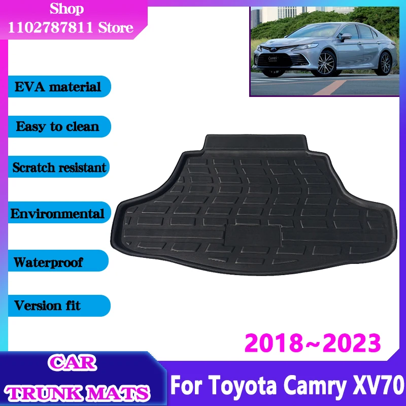 Подложка За съхранение на багажника на автомобил Toyota Camry 2023 Аксесоари 2018 ~ 2022 XV70 70 Водоустойчив Лесно моющийся Подложка Противоскользящий Подложка за Багажника0