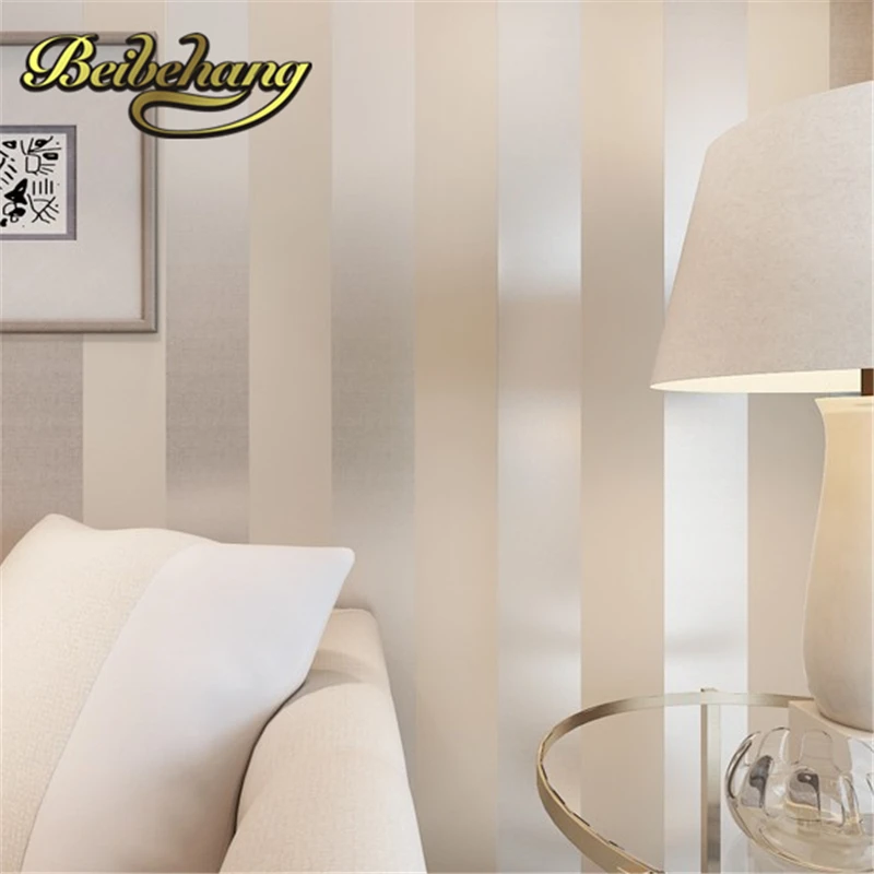 beibehang papel de parede с метален блясък, бяло-сребристи тапети в широка ивица, тапети и стенни покрития0