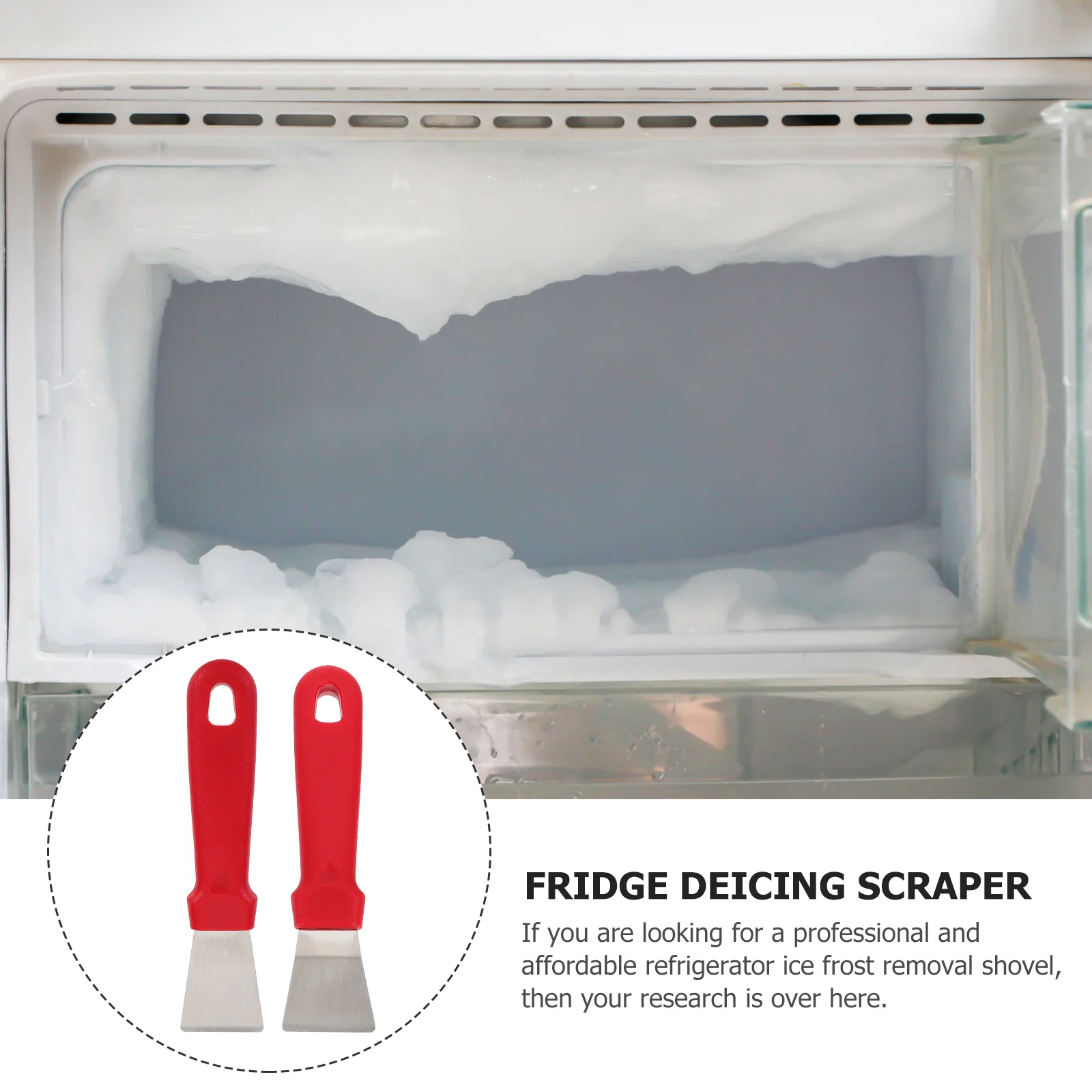 4 бр., противогололедная фризер, инструмент за отстраняване на лед, стъргало, домашна разморозка, хладилник от неръждаема стомана, ръчно размораживатель1