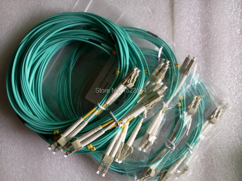 Безплатна доставка на 5 бр./лот оптичен Пач кабел OM3 10G като 50 / 125μm LC/PC-LC/PC мулти-режим пълен Дуплекс 2 мм 5 метра1