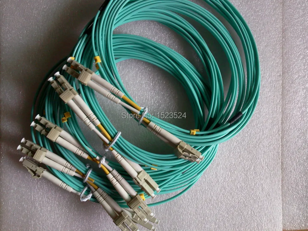 Безплатна доставка на 5 бр./лот оптичен Пач кабел OM3 10G като 50 / 125μm LC/PC-LC/PC мулти-режим пълен Дуплекс 2 мм 5 метра3