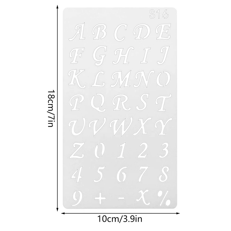 36 бр. шаблони с азбука, за многократна употреба на листа за рисуване на букви, пластмасови шаблони за изготвяне на 