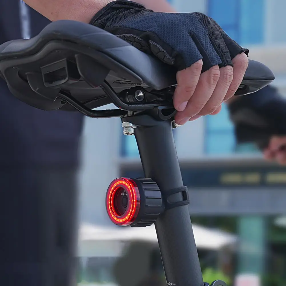 Задна светлина за велосипед MEROCA, интелигентен сензор за спиране, USB зареждане, IPX5, водоустойчив led задна светлина за велосипеди, Аксесоари за велосипеди4