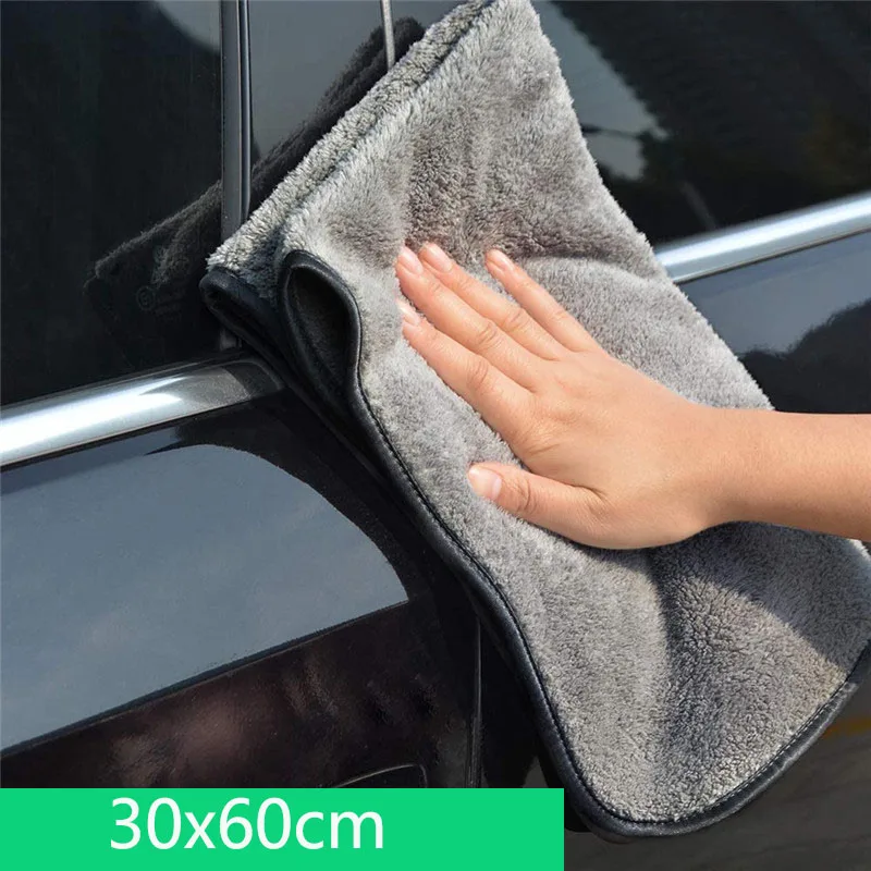 Висококачествено автомобилно кърпа от микрофибър за почистване на превозното средство, инструмент за изсушаване, кърпа за миене на колата, удебелена кърпа за почистване на автомобила, кърпа за миене на3