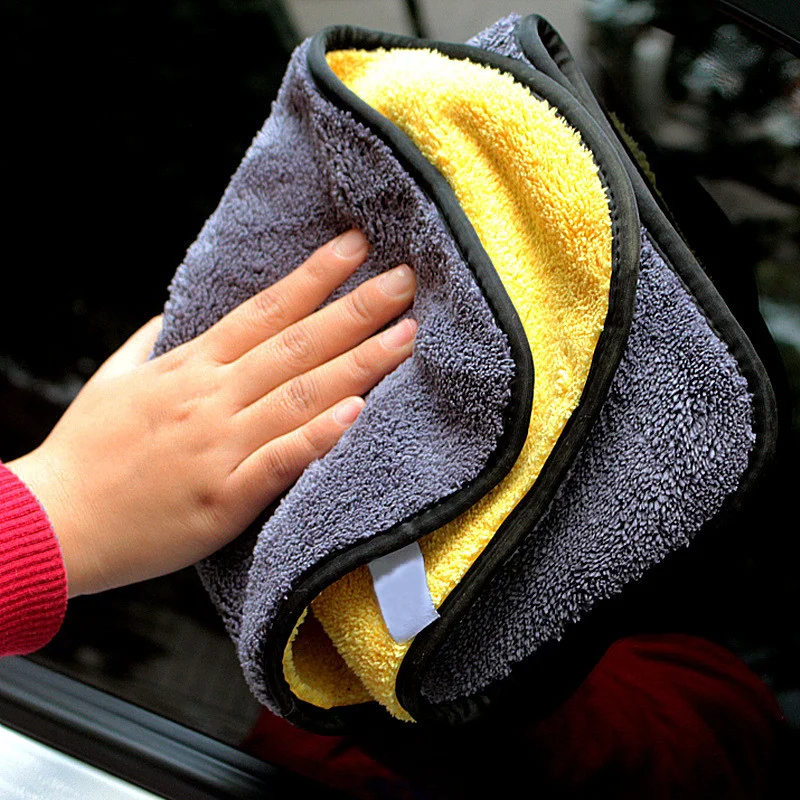 Висококачествено автомобилно кърпа от микрофибър за почистване на превозното средство, инструмент за изсушаване, кърпа за миене на колата, удебелена кърпа за почистване на автомобила, кърпа за миене на5