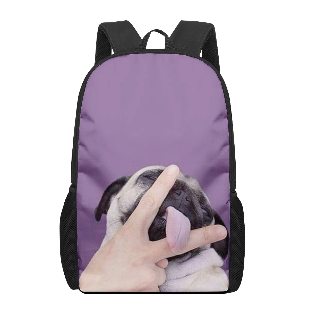 Прекрасен раница с изображение на куче-мопс, детска чанта за книги, ежедневни чанти на рамо, чанта за лаптоп, за момчета и момичета, раници за съхранение при пътуване2