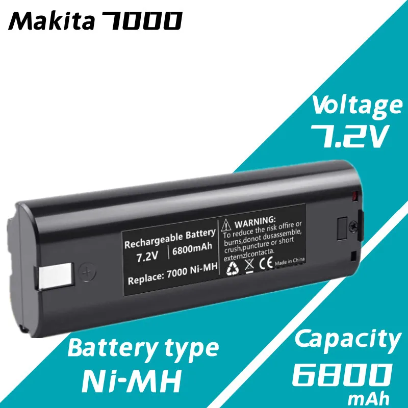1-2 опаковки Ni-MH батерия 7,2 На 6,8 Ah, съвместим с аккумуляторным инструмент Makita 7000 7002 7033 191679-9 632002-4 632003-2 6010D 6172D1