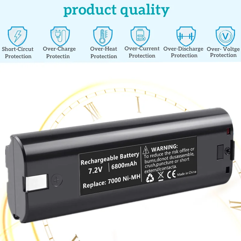 1-2 опаковки Ni-MH батерия 7,2 На 6,8 Ah, съвместим с аккумуляторным инструмент Makita 7000 7002 7033 191679-9 632002-4 632003-2 6010D 6172D3