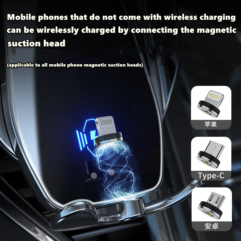 За Фолксваген ID.Кола за мобилен мобилен телефон, безжично зарядно устройство, 15 W, навигация скоба, поддръжка на GPS, въртящи се на 3604
