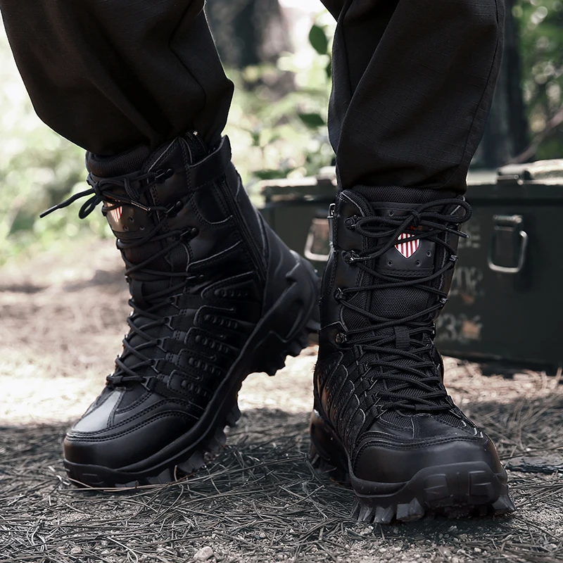 2023 Мъжки военни тактически мъжки обувки непромокаеми кожени обувки за пустинята армейските ботильоны Армията работна мъжки обувки мотоциклетни ботуши4