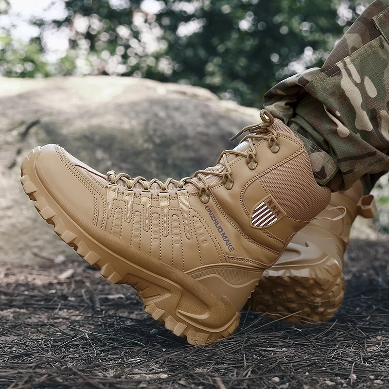 2023 Мъжки военни тактически мъжки обувки непромокаеми кожени обувки за пустинята армейските ботильоны Армията работна мъжки обувки мотоциклетни ботуши5