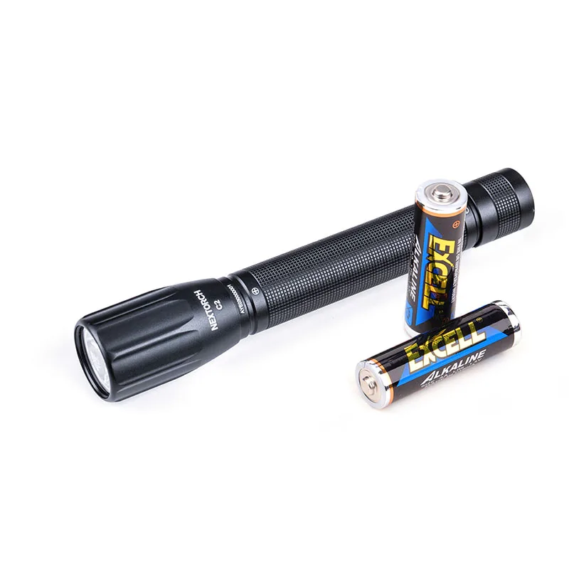 Фенер Nextorch C2 за ежедневно носене с 4 батерии тип АА, 250 лумена, водоустойчив, равномерен светлинен лъч, за къмпинг, за ежедневна употреба1