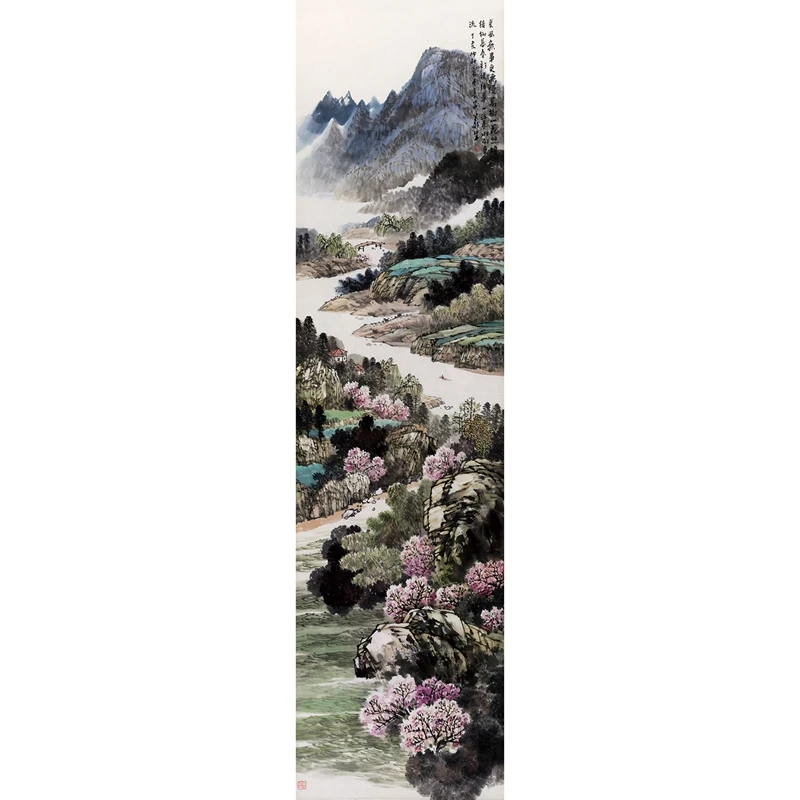 Декоративно-приложното изкуство пейзажные природа на Четири изделия се продават заедно Китайска живопис dashi boutique Приложение за точно възпроизвеждане на произведения1