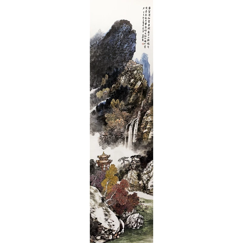 Декоративно-приложното изкуство пейзажные природа на Четири изделия се продават заедно Китайска живопис dashi boutique Приложение за точно възпроизвеждане на произведения3