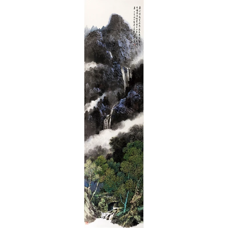 Декоративно-приложното изкуство пейзажные природа на Четири изделия се продават заедно Китайска живопис dashi boutique Приложение за точно възпроизвеждане на произведения4