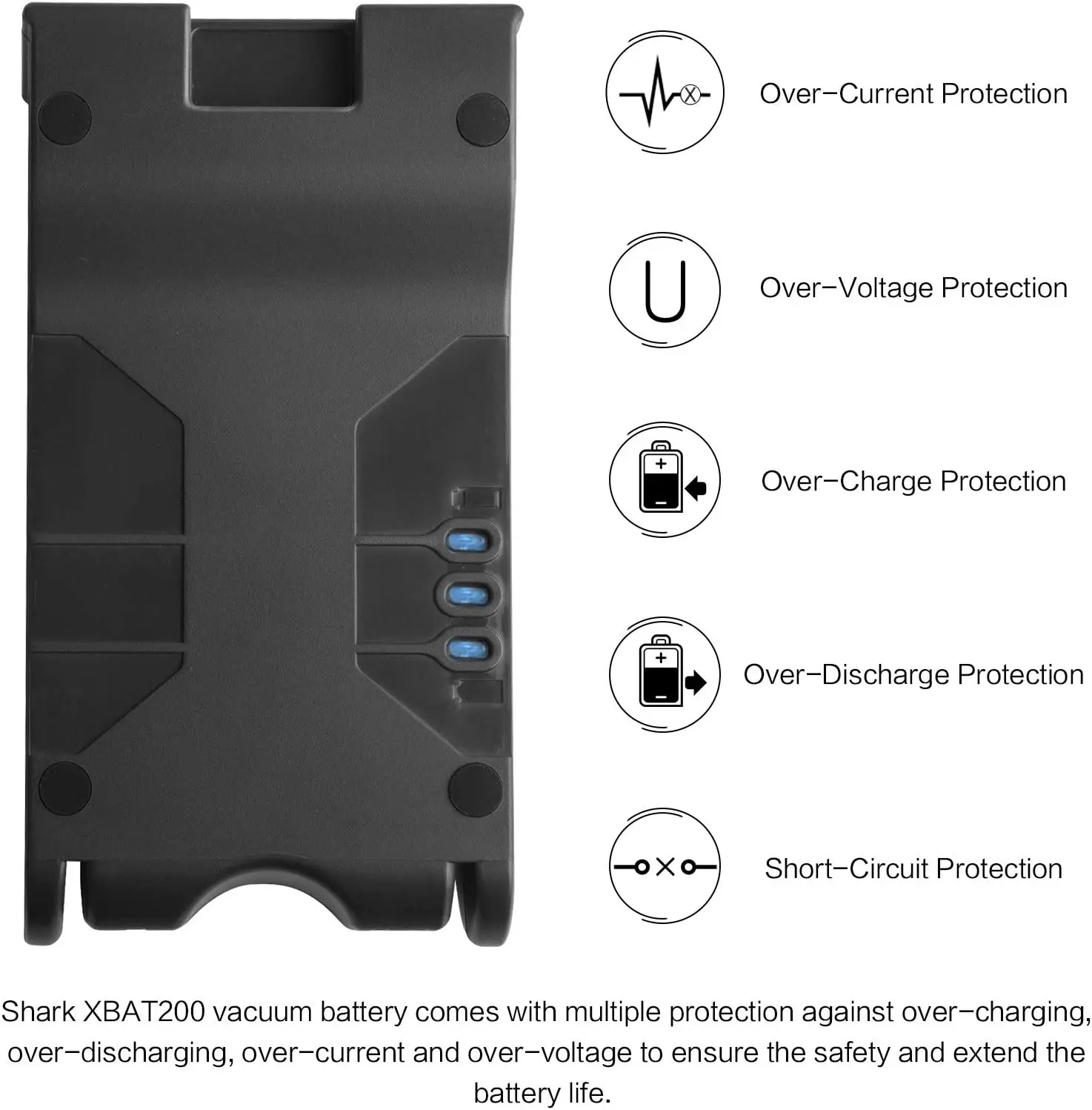Преносимото батерия 25,2 V 4.0 Ah за Shark XBAT200 е Съвместим с Shark IF200 IF201 за безжична прахосмукачка Шарк ION Flex1