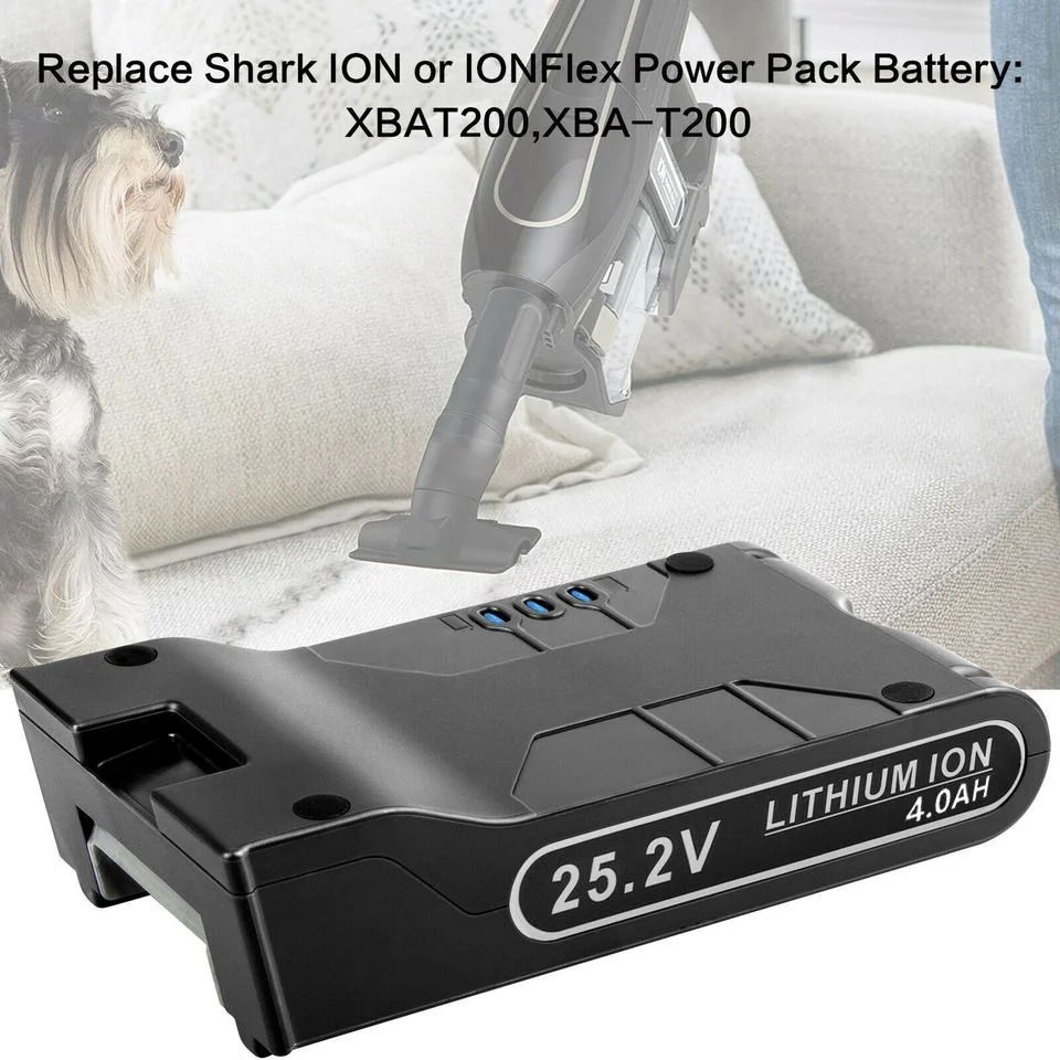 Преносимото батерия 25,2 V 4.0 Ah за Shark XBAT200 е Съвместим с Shark IF200 IF201 за безжична прахосмукачка Шарк ION Flex4
