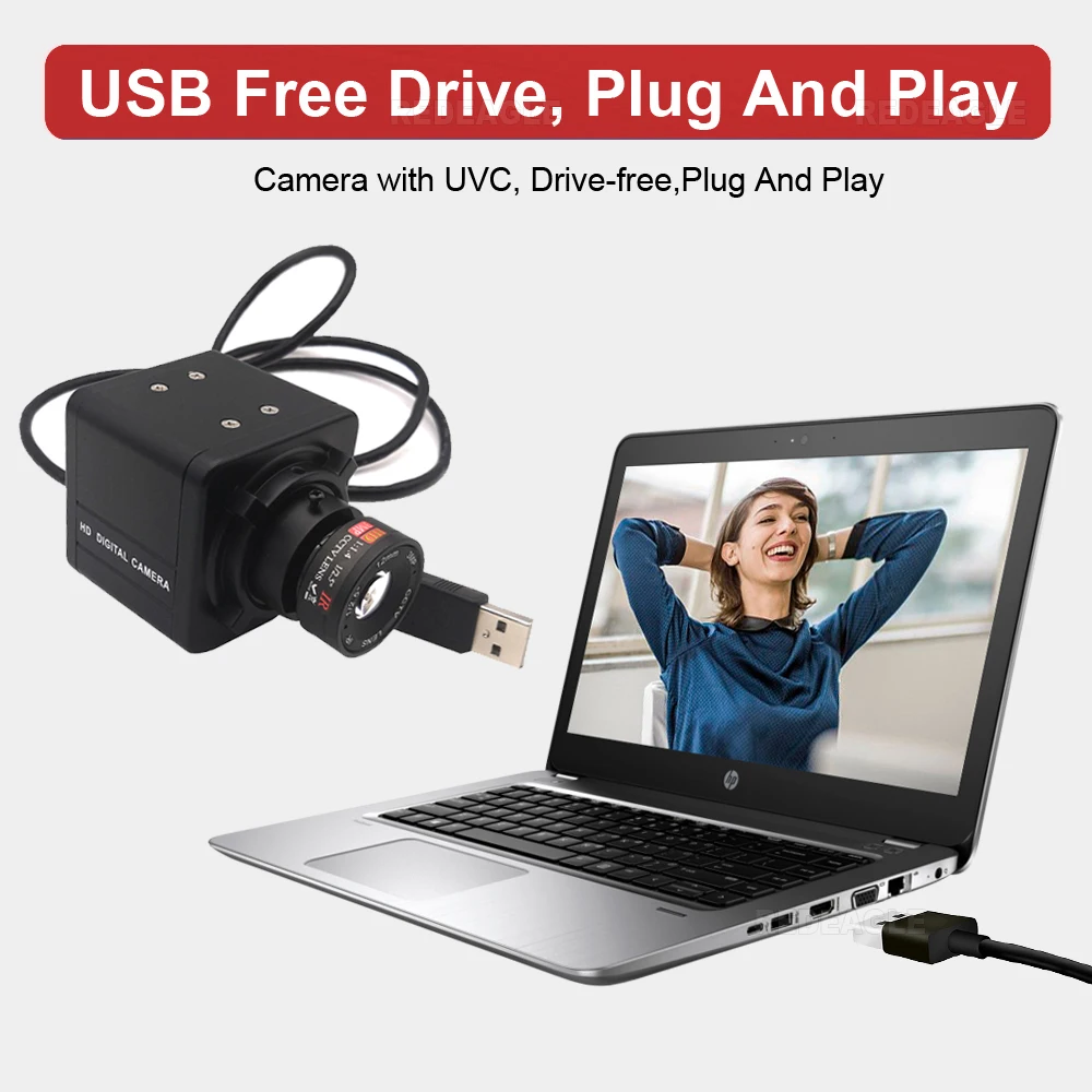 REDEAGLE 2K 4MP USB Уеб камера за директно излъчване на PC-помещение в Промишлена CS Планина Метален Корпус HD 4 мм и 6 мм/5-50 mm варифокальный Зум2