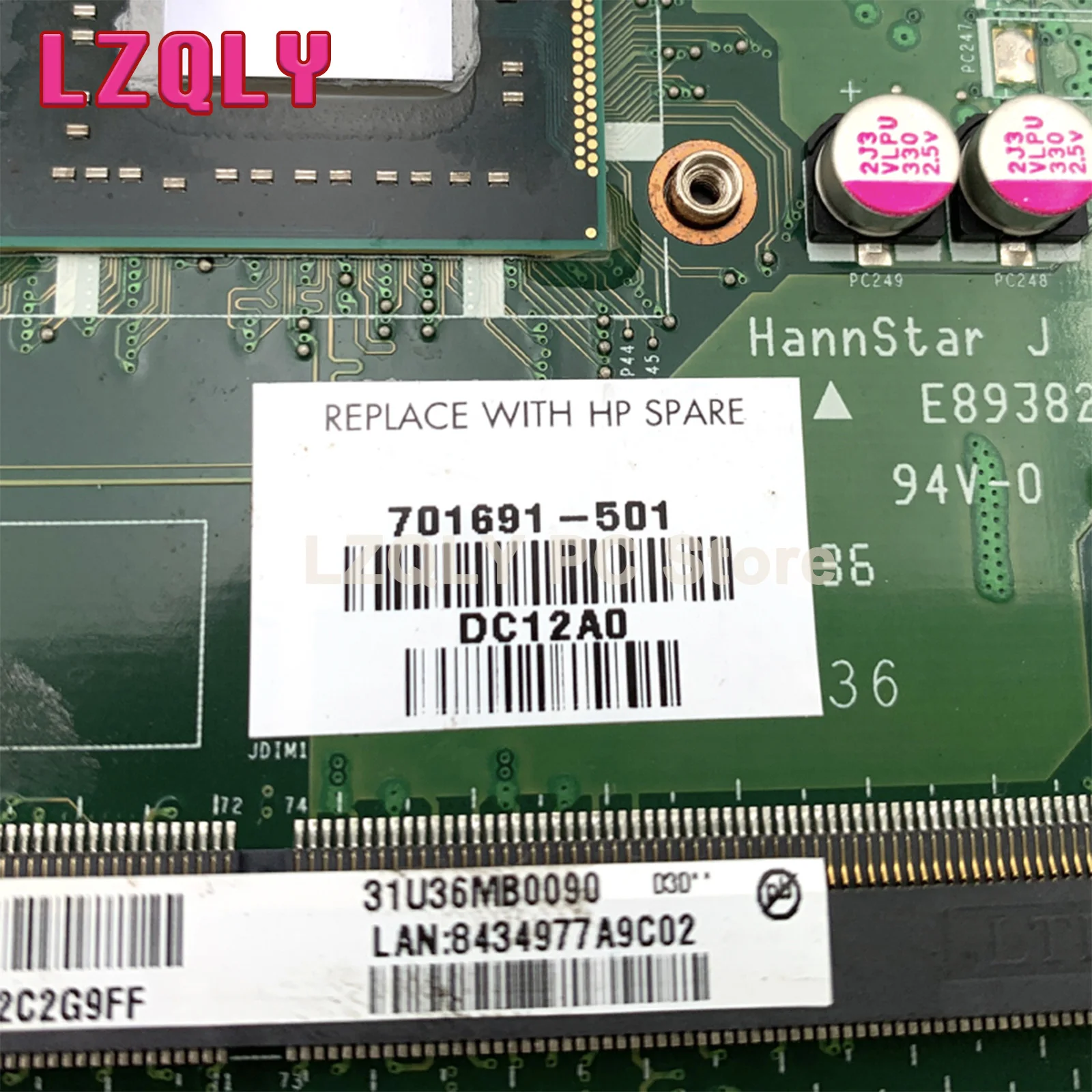 LZQLY за HP Pavilion 15 15-B 701691-001 701691-501 DA0U36MB6D0 дънна Платка на лаптоп SJTNV HM70 DDR3 Основна такса Пълен тест5