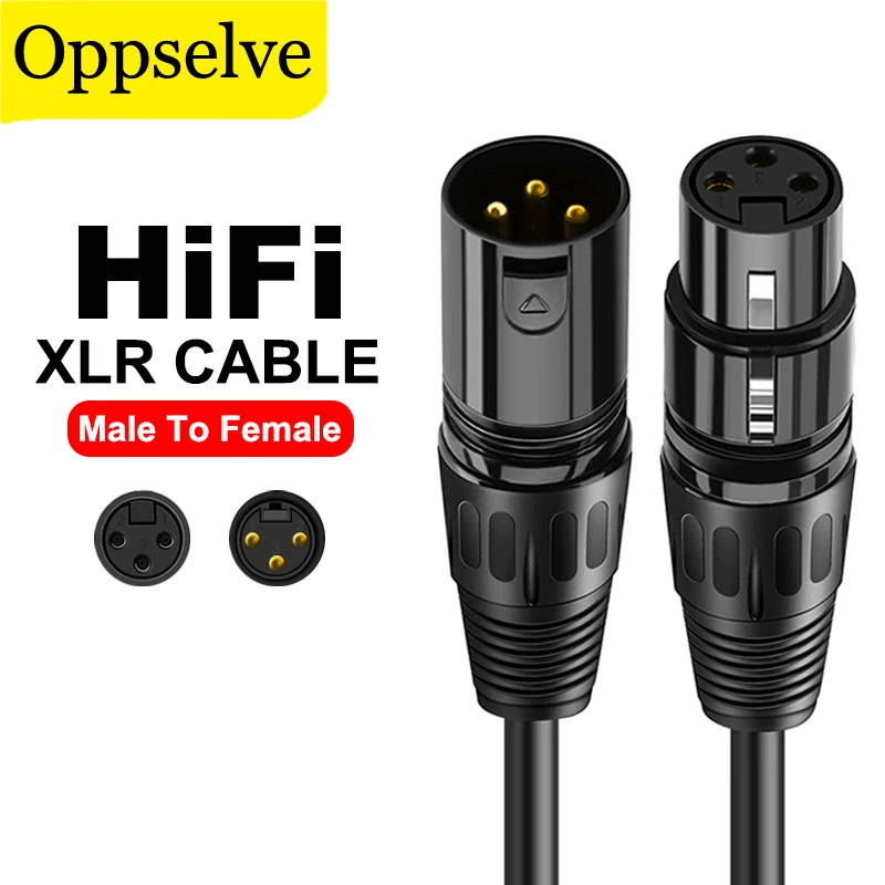 XLR Стерео Аудио кабел за Удължаване на Мъжката До Femlae AUX Конвертор Кабел 1 м 2 м на 5 м, 10 м Удължител за Кабели За Високоговорители, Микрофон, Усилвател0