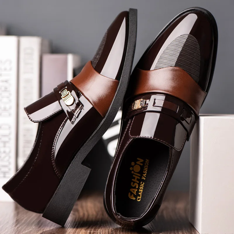 Мъжки лоферы, мъжки обувки, обувки за сватба-oxfords за мъже, официалната обувки, луксозни дизайнерски мъжки модел обувки Zapatos De Hombre De Vestir2
