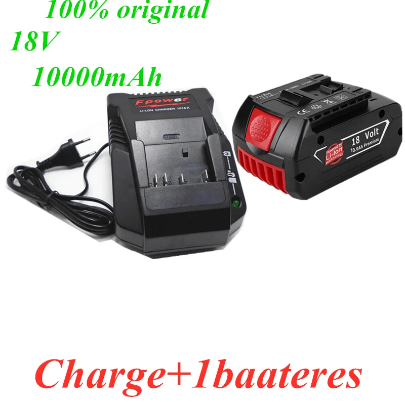 18 10.0 Ah за Электродрели Bosch 18 10 000 mah Литиево-йонна Батерия BAT609, BAT609G, BAT618, BAT618G, BAT614, зарядно устройство 26073362362