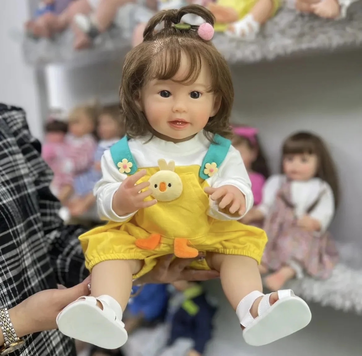 55 см напълно клеящаяся имитативната кукла за малко азиатски момичета в подарък4