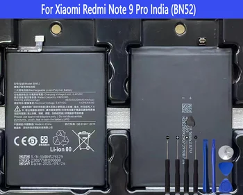 Батерия BN52 за Xiaomi Redmi Note 9 Pro Индия Ремонт на Част от Оригиналната Капацитет Телефонни Батерии Bateria