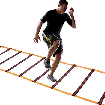 Тренировочная стълба за сръчност, отразяващи скоростни упражнения, спортни стълби, 10-стъпка инструмент за фитнес с чанта за носене за спортни залагания на футбол