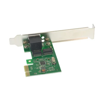 1 ПРЕДМЕТ 1000 Mbps Адаптер Gigabit Ethernet Мрежова карта на PCI-E Зелена 10/100/1000 М RJ-45, RJ-45 Мрежов адаптер Конвертор Мрежов Контролер
