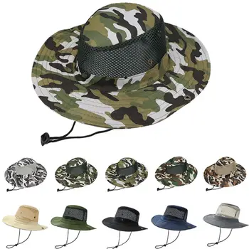 За риболов на открито, дишаща шапка с сенника на окото с широка периферия, защита от слънцето, туризъм шапка, панама